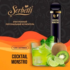 Одноразова електронна сигарета SERBETLI Cocktail Monstro (Коктейль Монстер) 1200 puff