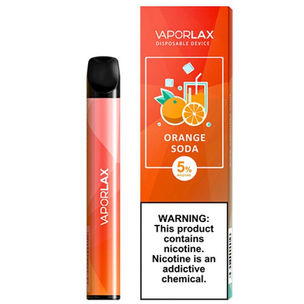 Одноразовая электронная сигарета VAPORLAX MATE Акциз Orange Soda (Апельсиновая Сода) 800 puff