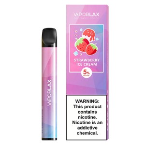 Одноразова електронна сигарета VAPORLAX MATE Акциз Strawberry Cream (Полуничні Вершки) 800 puff