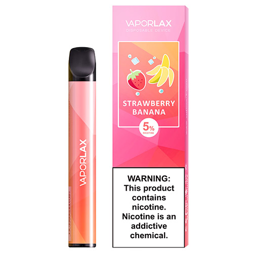 Одноразовая электронная сигарета VAPORLAX MATE Акциз Strawberry Banana (Клубника Банан) 800 puff