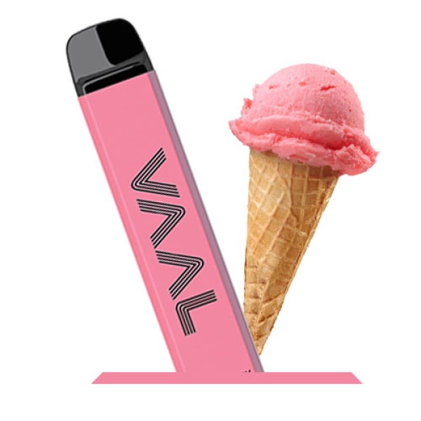 Одноразова електронна сигарета VAAL Strawberry Icecream (Полуничне Морозиво) 1800 puff