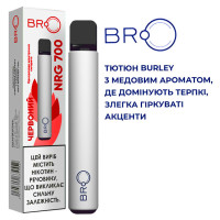 Одноразова електронна сигарета BRO Акциз Червоний (Тютюн Burley Мед) 700 puff