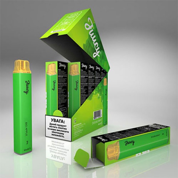 Одноразовая электронная сигарета JUUCY S Акциз Big Apple (Яблоко) 1200 puff