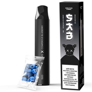 Одноразовая электронная сигарета SAB Акциз Coniferous Blueberry 32 (Хвойная Черника) 1500 puff