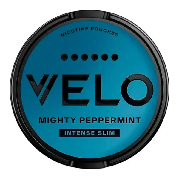 Никотиносодержащие паучи VELLO Mighty Peppermint Х-Strong (Перечная Мята Прохлада Ментол)