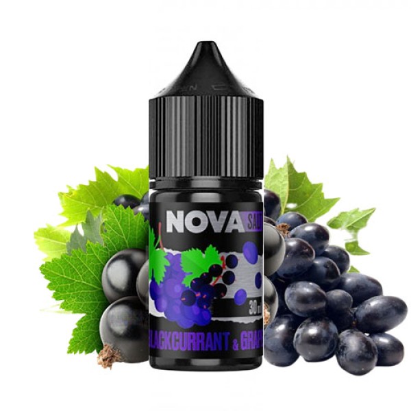 Жидкость NOVA Blackcurrant Grape (Чорная Смородина Виноград) 15 мл 30 мг