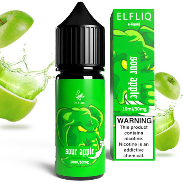 Рідина для ELF BAR ELFLIQ Sour Apple (Кисле Яблуко) 10 мл Рідина для ELF BAR ELFLIQ Sour Apple (Кисле Яблуко) 10 мл
