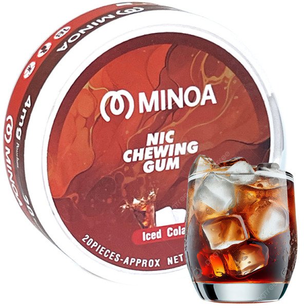 Нікотинова жуйка MINOA Iced Cola (Кола Лід) 4 мг
