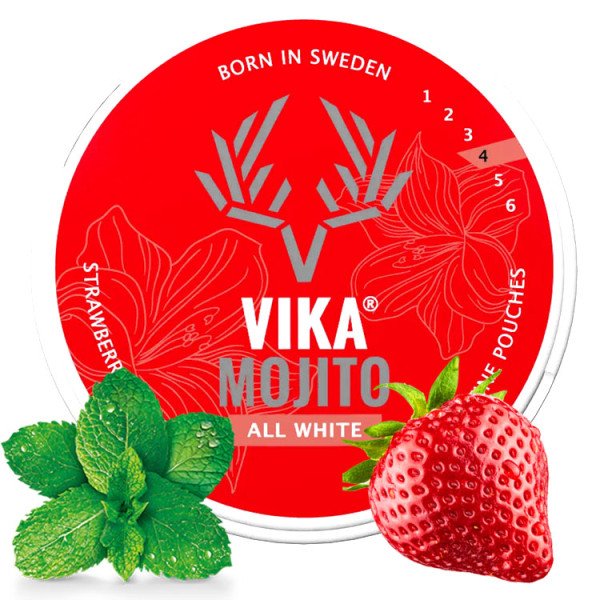 Никотиносодержащие паучи VIKA Strawberry Mojito (Клубничный Мохито)