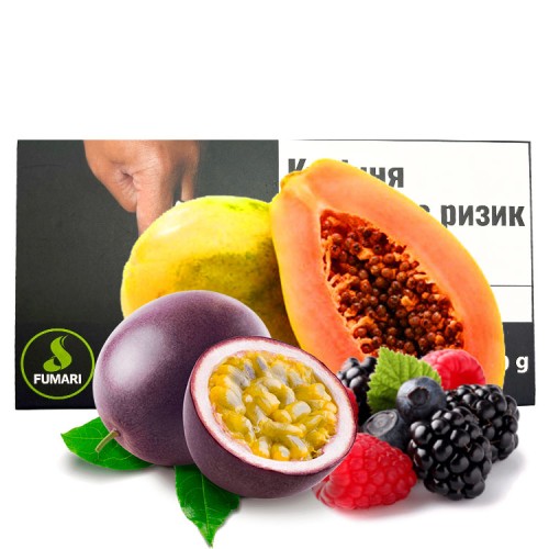 Тютюн Акциз Fumari Passion fruit Papaya Berries (Маракуя Папая Ягоди) 100 гр