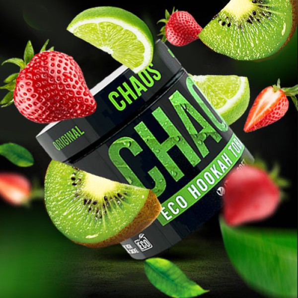 Тютюн Chaos Green Strawberry (Полуниця Ківі Лайм) 200 гр
