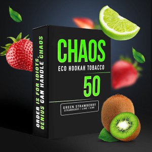 Тютюн Chaos Green Strawberry (Полуниця Ківі Лайм) 50 гр