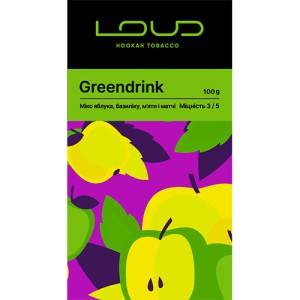 Тютюн Loud Greendrink (Яблуко Базилік М'ята Матча) 100 гр