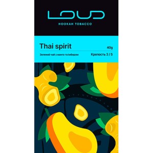 Тютюн Loud Thai Spirit (Зелений Чай Манго Імбирь) 40 гр