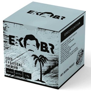 Уголь ESCOBAR 64 куб 1 кг в индивидуальной упаковке