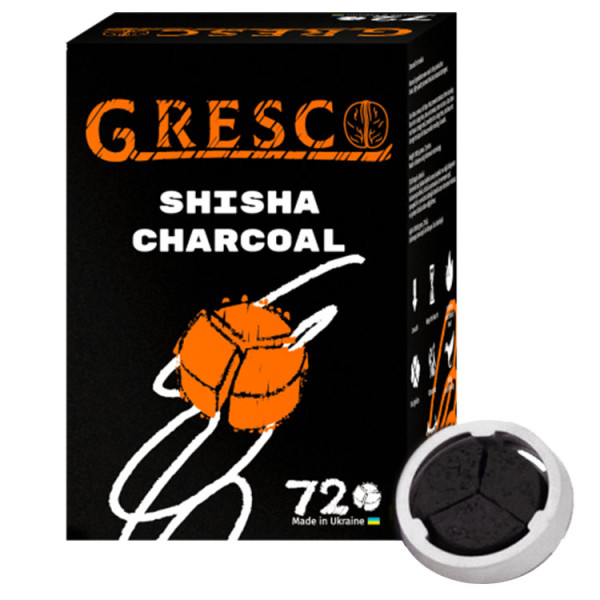 Уголь Gresco ореховый под калауд 1кг в индивидуальной упаковке