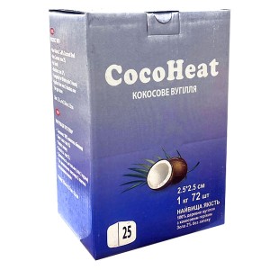 Вугілля CocoHeat 1 кг в індивідуальній упаковці